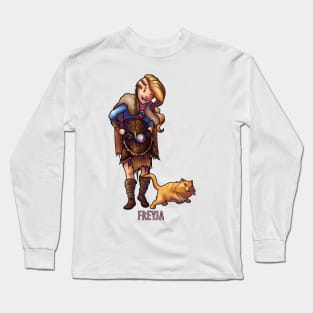 Freyja - Goddess of Love - Cute Cartoon Art Long Sleeve T-Shirt